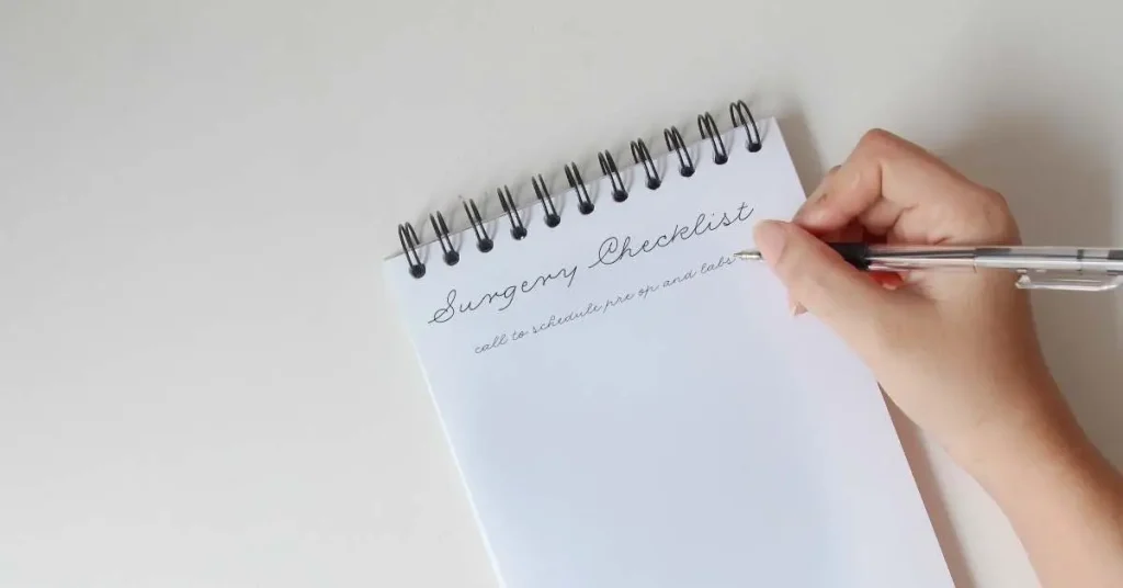 Plastic Surgery Check List Chicago